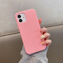 For iPhone 11 Herringbone Texture Silicone Protective Case (Pink)