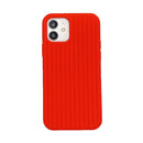 For iPhone 11 Herringbone Texture Silicone Protective Case (Red)