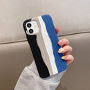 For iPhone 11 Herringbone Texture Silicone Protective Case (Rainbow Black)
