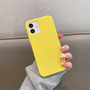 Herringbone Texture Silicone Protective Case For iPhone 12 Pro(Shiny Yellow)