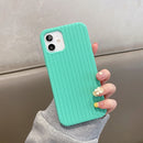 Herringbone Texture Silicone Protective Case For iPhone 12 Pro(Light Green)