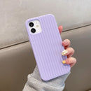 Herringbone Texture Silicone Protective Case For iPhone 12 Pro(Light Purple)