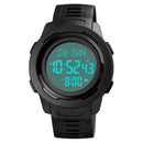 SKMEI 1729 Qibla Calendar Timing Multifunctional LED Digital Display Luminous Electronic Watch(Black and White)