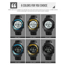 SKMEI 1729 Qibla Calendar Timing Multifunctional LED Digital Display Luminous Electronic Watch(Gold and Black)