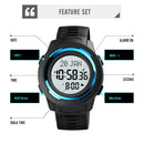 SKMEI 1729 Qibla Calendar Timing Multifunctional LED Digital Display Luminous Electronic Watch(Blue and Black)