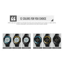 SKMEI 1731 Triplicate Round Dial LED Dual Time Digital Display Luminous Electronic Watch(Black and White)