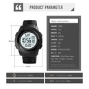 SKMEI 1731 Triplicate Round Dial LED Dual Time Digital Display Luminous Electronic Watch(Black and White)