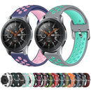 For Galaxy Watch 46 / S3 / Huawei Watch GT 1 / 2 22mm Smart Watch Silicone Double Color Watch Band, Size:L(Grey Black)