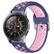 For Galaxy Watch 46 / S3 / Huawei Watch GT 1 / 2 22mm Smart Watch Silicone Double Color Watch Band, Size:S(Blue Pink)