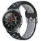 For Galaxy Watch 46 / S3 / Huawei Watch GT 1 / 2 22mm Smart Watch Silicone Double Color Watch Band, Size:S(Black Grey)