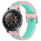 For Galaxy Watch 46 / S3 / Huawei Watch GT 1 / 2 22mm Smart Watch Silicone Double Color Watch Band, Size:S(Pink Green)