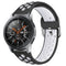 For Galaxy Watch 46 / S3 / Huawei Watch GT 1 / 2 22mm Smart Watch Silicone Double Color Watch Band, Size:S(Black White)