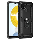 For OPPO Realme C21 Shockproof TPU + PC Protective Case with 360 Degree Rotating Holder(Black)