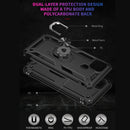 For OPPO Realme C21 Shockproof TPU + PC Protective Case with 360 Degree Rotating Holder(Black)