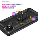 For OPPO Realme C21 Shockproof TPU + PC Protective Case with 360 Degree Rotating Holder(Black)