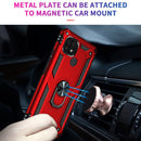 For OPPO Realme C21 Shockproof TPU + PC Protective Case with 360 Degree Rotating Holder(Red)
