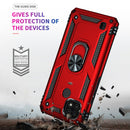 For OPPO Realme C21 Shockproof TPU + PC Protective Case with 360 Degree Rotating Holder(Red)