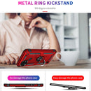For OPPO Realme C21 Shockproof TPU + PC Protective Case with 360 Degree Rotating Holder(Red)