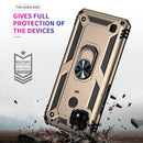 For OPPO Realme C21 Shockproof TPU + PC Protective Case with 360 Degree Rotating Holder(Gold)