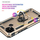 For OPPO Realme C21 Shockproof TPU + PC Protective Case with 360 Degree Rotating Holder(Gold)