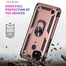 For OPPO Realme C21 Shockproof TPU + PC Protective Case with 360 Degree Rotating Holder(Rose Gold)