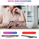 For OPPO Realme C21 Shockproof TPU + PC Protective Case with 360 Degree Rotating Holder(Rose Gold)