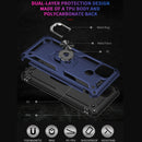 For OPPO Realme C21 Shockproof TPU + PC Protective Case with 360 Degree Rotating Holder(Blue)