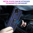 For OPPO Realme C21 Shockproof TPU + PC Protective Case with 360 Degree Rotating Holder(Blue)