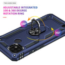 For OPPO Realme C21 Shockproof TPU + PC Protective Case with 360 Degree Rotating Holder(Blue)