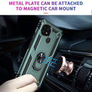 For OPPO Realme C21 Shockproof TPU + PC Protective Case with 360 Degree Rotating Holder(Deep Green)