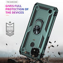 For OPPO Realme C21 Shockproof TPU + PC Protective Case with 360 Degree Rotating Holder(Deep Green)