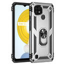 For OPPO Realme C21 Shockproof TPU + PC Protective Case with 360 Degree Rotating Holder(Silver)