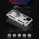 For OPPO Realme C21 Shockproof TPU + PC Protective Case with 360 Degree Rotating Holder(Silver)