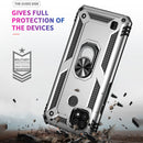 For OPPO Realme C21 Shockproof TPU + PC Protective Case with 360 Degree Rotating Holder(Silver)