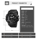 SKMEI 1742 Four-screen LED Digital Display Luminous Sports Shockproof Electronic Watch for Men(Blue)