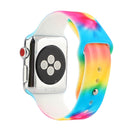 Silicone Painted Pattern Watch Band For Apple Watch Series 8&7 41mm / SE 2&6&SE&5&4 40mm / 3&2&1 38mm(A)