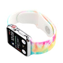 Silicone Painted Pattern Watch Band For Apple Watch Series 8&7 41mm / SE 2&6&SE&5&4 40mm / 3&2&1 38mm(A)