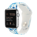Silicone Painted Pattern Watch Band For Apple Watch Series 7 41mm / 6 & SE & 5 & 4 40mm / 3 & 2 & 1 38mm(B)