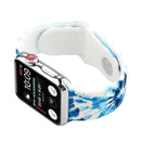Silicone Painted Pattern Watch Band For Apple Watch Series 7 41mm / 6 & SE & 5 & 4 40mm / 3 & 2 & 1 38mm(B)