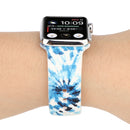 Silicone Painted Pattern Watch Band For Apple Watch Series 7 41mm / 6 & SE & 5 & 4 40mm / 3 & 2 & 1 38mm(B)