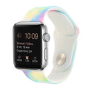 Silicone Painted Pattern Watch Band For Apple Watch Series 8&7 41mm / SE 2&6&SE&5&4 40mm / 3&2&1 38mm(C)