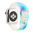 Silicone Painted Pattern Watch Band For Apple Watch Series 8&7 41mm / SE 2&6&SE&5&4 40mm / 3&2&1 38mm(C)
