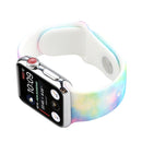Silicone Painted Pattern Watch Band For Apple Watch Series 8&7 41mm / SE 2&6&SE&5&4 40mm / 3&2&1 38mm(C)