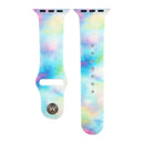 Silicone Painted Pattern Watch Band For Apple Watch Series 8&7 41mm / SE 2&6&SE&5&4 40mm / 3&2&1 38mm(C)