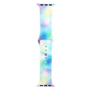 Silicone Painted Pattern Watch Band For Apple Watch Series 8&7 41mm / SE 2&6&SE&5&4 40mm / 3&2&1 38mm(C)