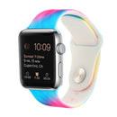 Silicone Painted Pattern Watch Band For Apple Watch Series 7 41mm / 6 & SE & 5 & 4 40mm / 3 & 2 & 1 38mm(D)