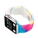 Silicone Painted Pattern Watch Band For Apple Watch Series 7 41mm / 6 & SE & 5 & 4 40mm / 3 & 2 & 1 38mm(D)