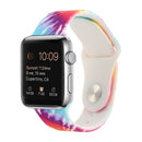 Silicone Painted Pattern Watch Band For Apple Watch Series 7 41mm / 6 & SE & 5 & 4 40mm / 3 & 2 & 1 38mm(E)