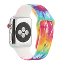 Silicone Painted Pattern Watch Band For Apple Watch Series 7 41mm / 6 & SE & 5 & 4 40mm / 3 & 2 & 1 38mm(E)