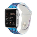 Silicone Painted Pattern Watch Band For Apple Watch Series 7 41mm / 6 & SE & 5 & 4 40mm / 3 & 2 & 1 38mm(F)